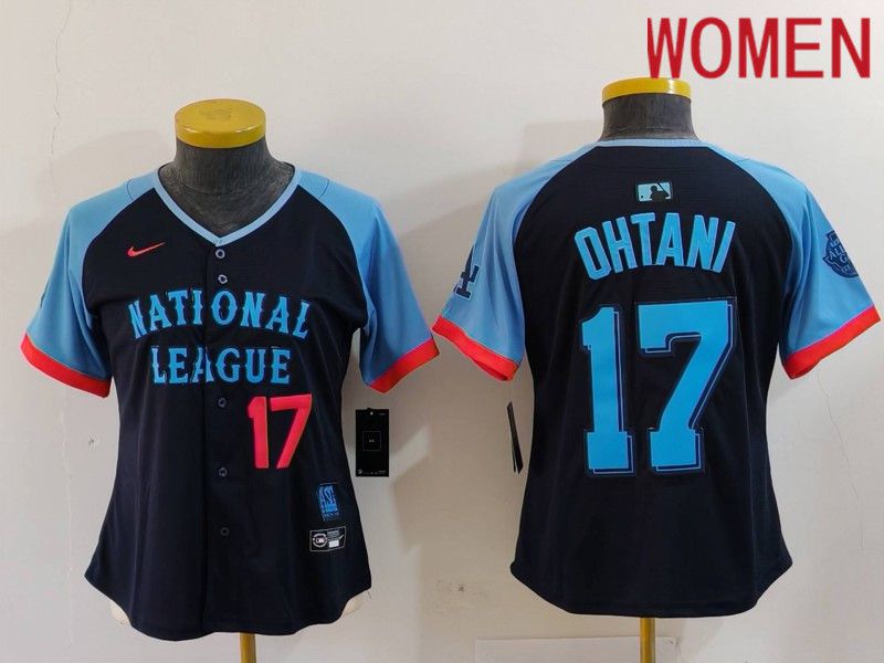 Women Los Angeles Dodgers #17 Ohtani Blue All star 2024 Nike MLB Jersey style 8011